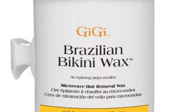 Gigi Brazilian Bikini Wax Microwave Components, Painless, Residue-Free Arduous Wax for Coarse Hair, Good for Delicate Areas, 8 Oz, 1-Pack