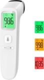 No-Contact Thermometer for Adults and Youngsters, Correct Digital Child Thermometer, FSA HSA Eligible, Fever Alarm & Silent Mode, 2 in 1 Brow & Object Mode