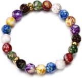 Therapeutic Crystals Bracelet Handmade Pure Gems Beads Bracelet Elastic Pure Stone Yoga Beads Bracelet Bangle Presents