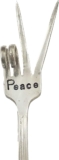 PEACE Signal fork, Plant Marker for Pots Container Backyard, recycled Silver Plate, Hand stamped, Finest Promoting Merchandise