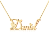 TinyName Customized Identify Necklace Personalised 18K Gold Plated Nameplate Personalized Jewellery Present for Girls