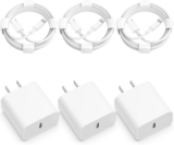 iPhone Charger Quick Charging【MFi Licensed】3 Pack 20W PD USB C Wall Charger 6FT Cable Fasting Charging Adapter Appropriate with iPhone 14Pro/13 Professional/12/12 Professional Max/11 Professional Max/XS Max/XS/XR/X/8