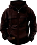 SHAOBGE Tactical Hoodies for Males 2024 Quater-Zip Pullover Classic Sweatshirt Informal Lengthy Sleeve Cargo Hoodies with Pocket