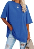 Ladies’s Outsized T-Shirt Summer time Informal Tops Quick Sleeve Free match Tunic Primary Tees
