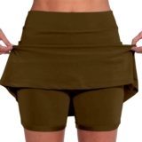 Athletic Skorts for Girl Elastic Tennis Yoga Shorts Hight Waist Strong/Gradient Skirts Tummy Management Skinny Joggers