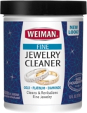 Weiman High quality Jewellery Cleaner Liquid with Cleansing Brush – Restores Shine & Brilliance to Gold, Platinum, Valuable Gem stones & Diamond Jewellery, 6 Oz
