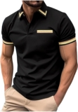 Summer season Shirts for Males 2024 Trend Brief Sleeve Collar Tshirt Informal Free Strong Golf Tops Traditional Match Pullover