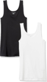 Amazon Necessities Girls’s Slim-Match Tank, Pack of two