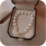 Pearl Bracelets for Ladies,Freshwater Pearls Crystal Bracelet Boho Bracelets Bead Bracelet Items Ladies Bracelets