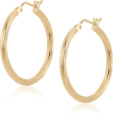 ToHeart 14k Twisted Hoop Earrings for Womens Hypoallergenic Small Gold Plated Hoop Earrings