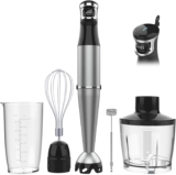 Immersion Blender Handheld Corded Hand Blenders Set 1100W, Set off Variable Pace 5 in 1 Stick Emulsifier with Chopper, Whisk and Frother for Soup, Child Meals and Smoothies