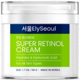 Retinol Cream for Face Korean Skincare: Anti-Ageing Collagen Peptides & Hyaluronic Acid Face Cream for Ladies, 1.7 oz.