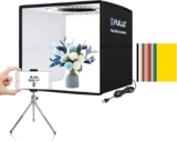 PULUZ Mini Photograph Studio Gentle Field, Photograph Capturing Tent equipment, Moveable Folding Images Gentle Tent with CRI >95 102pcs LED Gentle & 6 Sorts Double-Sided Coloration Backgrounds for Small Dimension Merchandise