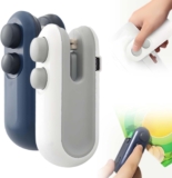 Mini Bag Sealer, 2026 Upgraded Transportable Bag Resealer Handheld, Mini Bag Sealer with Cutter and Magnet, Vacuum Snack Bag Sealing Machine for Chips Plastic Luggage Kitchen Devices (2 Pcs)