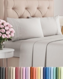 Queen Dimension 4 Piece Sheet Set – Cozy Breathable & Cooling Mattress Sheets Set – Resort Luxurious Bedding for Ladies, Males, Youngsters, Teenagers, Boys & Ladies – Deep Pockets, Gentle, Wrinkle Free – Oeko-Tex – French Gray