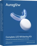 Auraglow Enamel Whitening Package, LED Accelerator Gentle, 35% Carbamide Peroxide Enamel Whitening Gel, 20+ Whitening Therapies, Whitens as much as 10 Shades in 7 Days