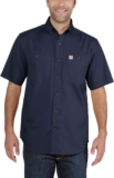 Carhartt Mens Rugged Flex Relaxed Match Midweight Canvas Quick-Sleeve Shirt