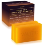 VALITIC Kojic Acid Darkish Spot Remover Cleaning soap Bars with Vitamin C, Retinol, Collagen, Turmeric – Unique Japanese Complicated Infused with Hyaluronic Acid, Vitamin E, Shea Butter, Castile Olive Oil (2 Pack)