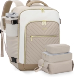 LOVEVOOK Giant Journey Backpack for Ladies, TSA Keep on Backpack for Airplanes, 40L Private Merchandise Journey Bag for Ladies suits 17″ Laptop computer,Waterproof Keep on Bag Airplane Authorized with 3 Packing Cubes