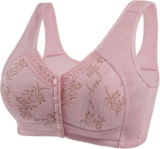 Daisy Bras for Older Girls Entrance Closure Handy On a regular basis Bras Mid Buttons Comfy No Underwire Gathering Bras