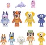 Bluey Tremendous Fan Collectible figurines for Toddlers Set, 11 Character Pack with Unique Figures, Toddler Figurine Toys Consists of, Bingo & Extra, Ages 3+