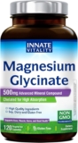 Innate Vitality Magnesium Glycinate 500mg | 70mg Elemental Magnesium Complement- Excessive Absorption, Non Buffered, Non-GMO & No Gluten – Nerve, Muscle, Bone Well being – 120 Vegan Capsules Magnesio