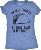 Womens Health Taco Humorous Fitness center T Shirt Cool Humor Graphic Muscle Tee for Women