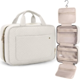 BAGSMART Toiletry Bag Journey Bag with Hanging Hook, Water resistant Make-up Beauty Bag Journey Organizer for Equipment, Shampoo, Full-size Container, Toiletries