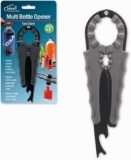 Jokari Multi Bottle Opener for Jars Bottles and Cans 3 in 1 Simple Grip Lid Opener for Weak Fingers Twist Caps Pull Tabs Pop Tops and Small Lids Arthritis Help Handbook Kitchen Software Black