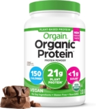 Orgain Natural Vegan Protein Powder, Creamy Chocolate Fudge – 21g Plant Protein, 6g Prebiotic Fiber, Low Web Carb, No Lactose Components, No Added Sugar, Non-GMO, For Shakes & Smoothies, 2.03 lb