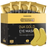 24k Gold Beneath Eye Patches (25 Pairs), eye masks, Collagen Pores and skin Care Merchandise, Eye Patches for Puffy Eyes, eye masks for darkish circles and puffiness