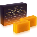 VALITIC Kojic Acid Darkish Spot Remover Cleaning soap Bars with Vitamin C, Retinol, Collagen, Turmeric – Unique Japanese Complicated Infused Hyaluronic Acid, E, Shea Butter, Castile Olive Oil (4 Pack)