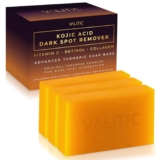 VALITIC Kojic Acid Darkish Spot Remover Cleaning soap Bars with Vitamin C, Retinol, Collagen, Turmeric – Authentic Japanese Advanced Infused with Hyaluronic Acid, Vitamin E, Shea Butter, Castile Olive Oil (3 Pack)
