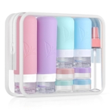 18 Pcs Silicone Bottles Set, Leak-Proof Design, Journey Measurement, TSA Permitted for Toiletries, Moveable Containers and Finest Presents for Ladies