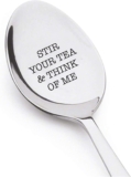 Stir Your Tea & Consider Me Lengthy Distance Present Valentine reward Greatest Promoting Merchandise Espresso Lover Present Custom-made Spoon
