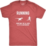 Mens Operating Motivation Raptor Chase T Shirt Humorous Dinosaur Tee Nerdy Graphic