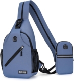 Cross Physique Baggage for Ladies & Males Waterproof Sling Backpack with Mini Telephone Bag Private Merchandise Journey Bag Anti-Theft Daypack for Summer time Journey Necessities Mountaineering