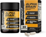 ONNIT Alpha Mind Nootropic Mind Complement for Males & Girls | Reminiscence, Psychological Readability & Cognitive Enchancment | Focus Capsules with L-Theanine, Vitamin B6 & Phosphatidylserine (30 Rely)