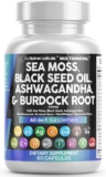 Clear Nutraceuticals Sea Moss Black Seed Oil Ashwagandha Turmeric Bladderwrack Burdock & Vitamin C Vitamin D3 with Elderberry Manuka Dandelion Yellow Dock Iodine Chlorophyll ACV