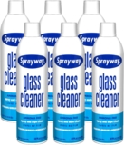 Sprayway Glass Cleaner with Foaming Spray for a Streak-Free Shine for House and Automotive Use, 19 oz., Pack of 6