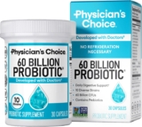Doctor’s Selection Probiotics 60 Billion CFU – 10 Strains + Natural Prebiotics – Immune, Digestive & Intestine Well being – Helps Occasional Constipation, Diarrhea, Gasoline & Bloating – for Girls & Males – 30ct