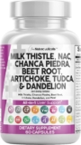 Clear Nutraceuticals Milk Thistle NAC Chanca Piedra Beet Root Artichoke Dandelion Root – Liver Cleanse Detox & Restore Complement Plus TUDCA Choline & Ginger 60 Depend