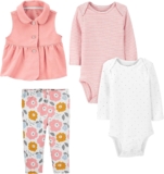 Easy Joys by Carter’s Child Ladies’ 4-Piece Brief-Sleeve Shirts and Pants Playwear Set