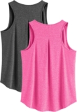PINSPARK Exercise Tops for Girls Racerback Tank High Pack Sleeveless Athletic Operating Tops Unfastened Health club Shirt Fast Dry Yoga Tank