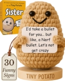 Humorous Sister Birthday Presents – Handmade Crochet Potato Doll with 30 Sassy Indicators | Cute Massive Sisters Presents for Ladies, Distinctive Sister Bday Reward from Brother, Little Sisters, Step Sis, in-Legal guidelines