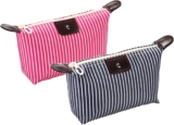 2 Pack Make Up Bag for Touring,Preppy make up bag,Toiletry Bag,Nylon Beauty Bag,Gentle Pink Make-up Bag,Pores and skin Care Bag，Tiny Make-up Bag