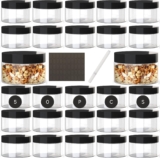 Mabua 4oz Plastic Containers with Lids 50 Pack BPA Free, Clear Empty Refillable Spherical Sugar Scrub small 4 Oz Plastic Jars with Lids for Cosmetics, Lotions, Physique Butters, Liquid Slime & Magnificence Merchandise