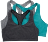 Hanes Girls’s Racerback Cotton T-Again Bralette (3 Pack)