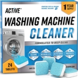 Washing Machine Cleaner Descaler 24 Pack – Deep Cleansing Tablets For HE Entrance Loader & Prime Load Washer, Septic Secure Eco-Pleasant Deodorizer, Clear Inside Drum and Laundry Tub Seal – 12 Month Provide