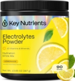 KEY NUTRIENTS Multivitamin Electrolytes Powder No Sugar – Refreshing Lemonade Electrolyte Powder – Sodium & Vitality Complement – Hydration Powder – No Energy – 90 Servings – Made in USA
